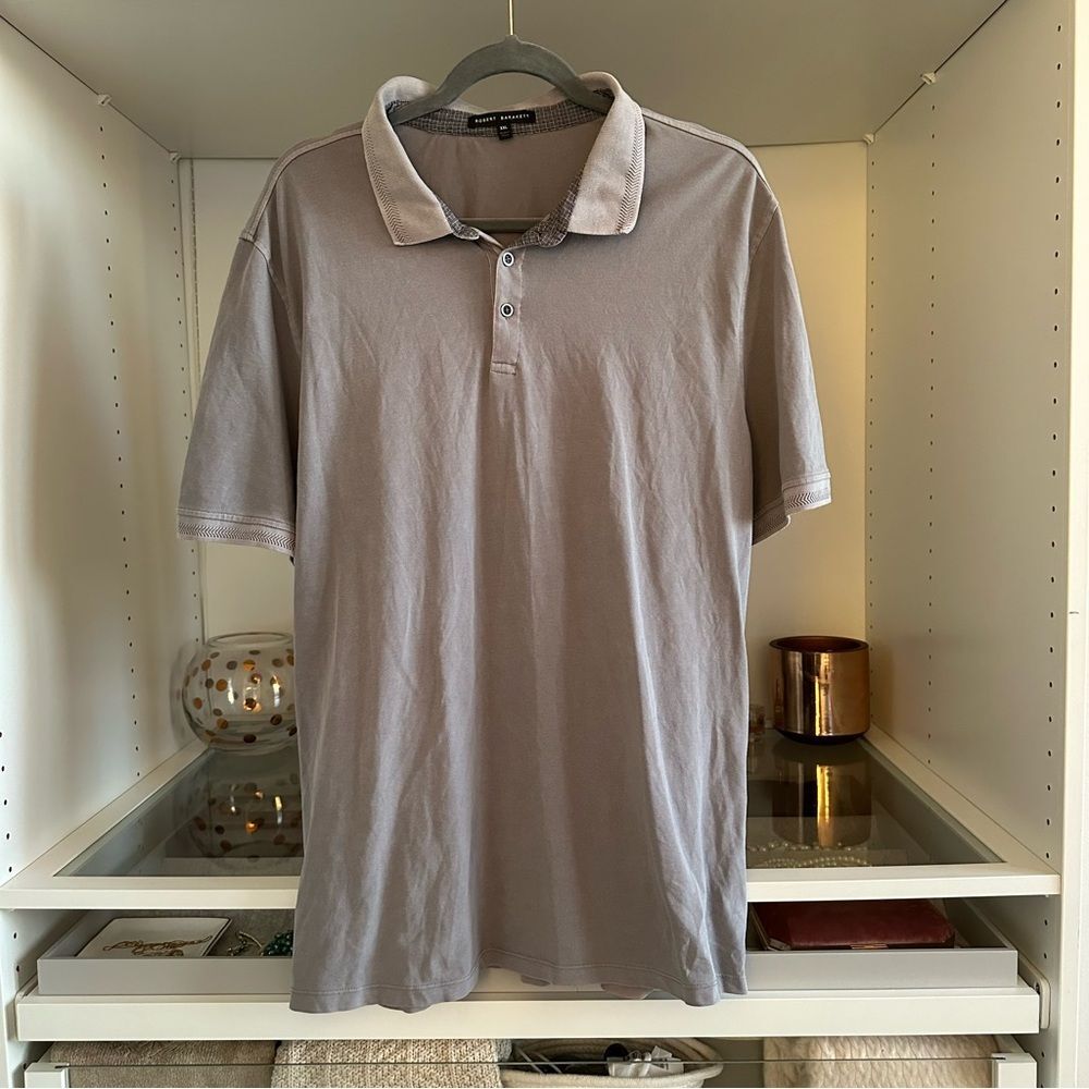 Robert Barakett Men's Purple Preppy Bridgetown Golf Polo Short Sleeve Shirt XXL